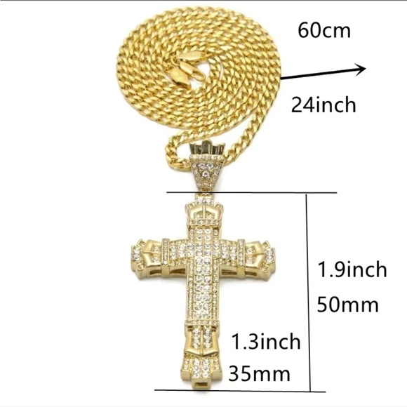 Golden Cross Necklace - Picture 5 of 7